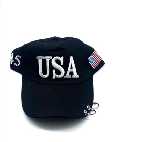 USA 45 Flag Embroidered MAGA Trump Campaign Hat - Picture 2 of 8